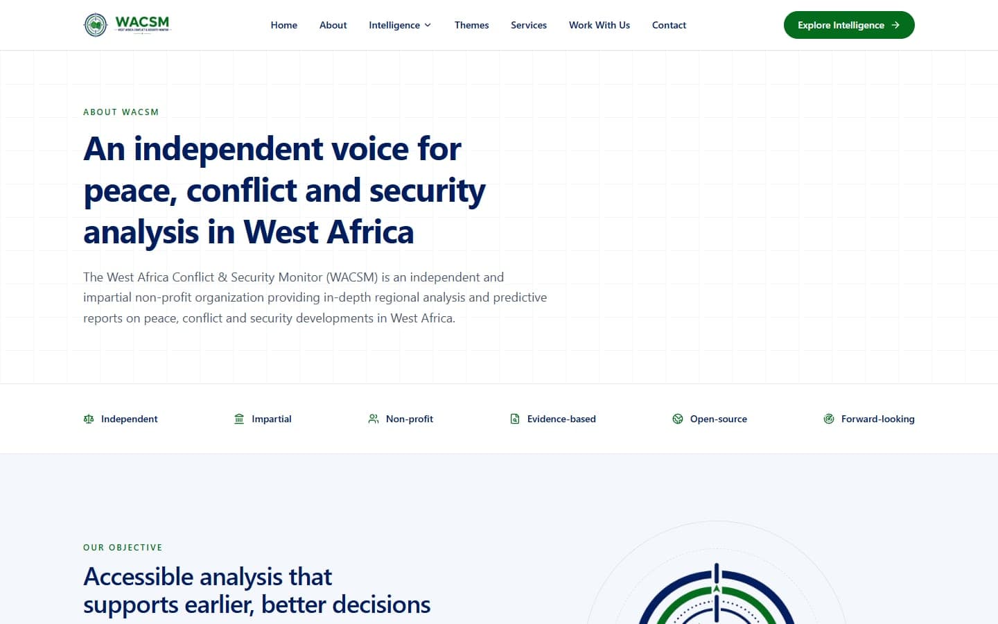 The organisation's mandate, principles and standards.